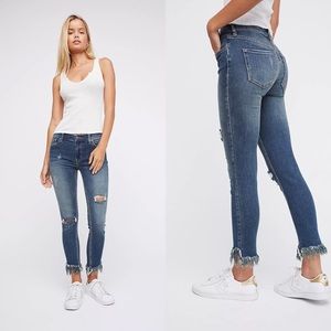 Free People | Great Heights Frayed Skinny Jeans